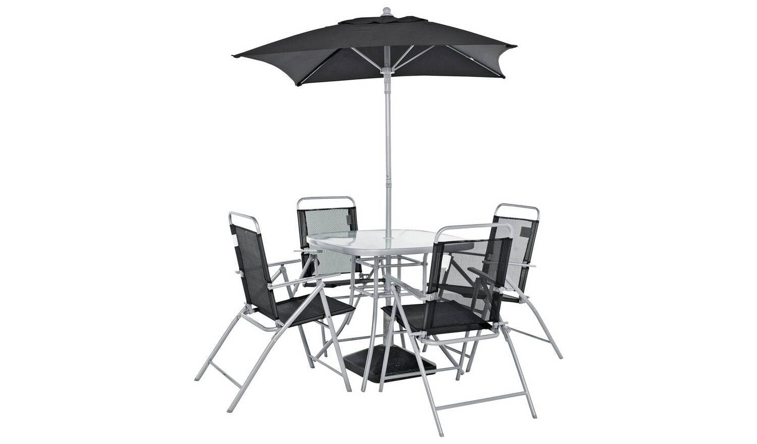 Atlantic 4 Seater Folding Metal Patio Set Garden Dining