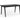 Nel Wood 4 Seater Dining Table Black Stylish and Durable Dining Room Decor