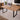 Nikomedes 180 cm Dining Table Dark Oak Black Metal Modern Kitchen Furniture