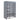 Covered Double Wardrobe with Storage - Grey