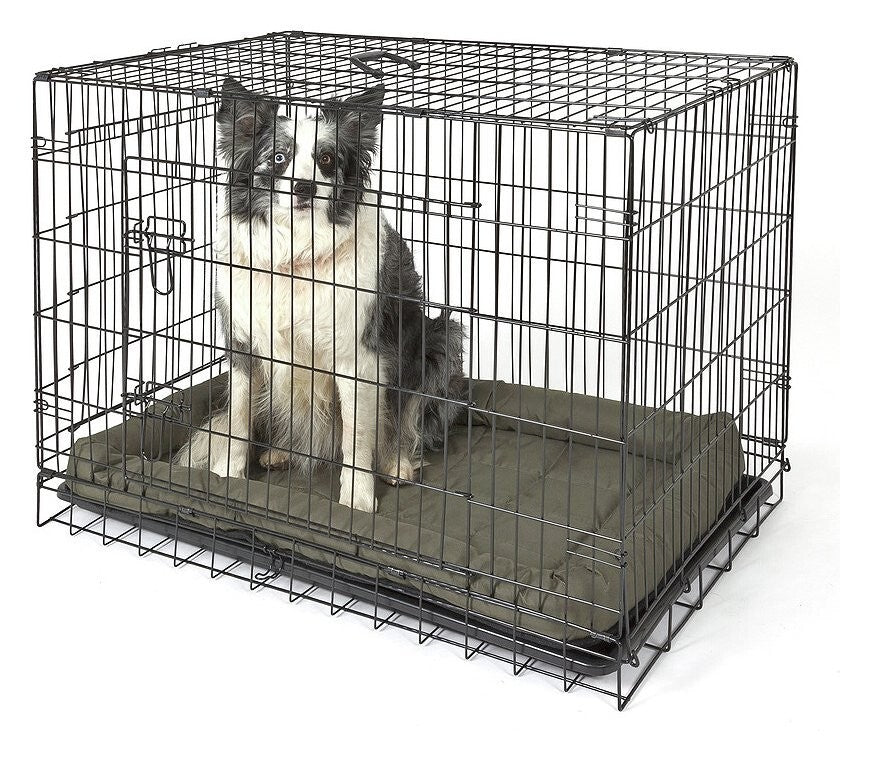 Double Door Dog Crate Large Pet Cage Kennel Training Indoor Outdoor