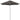 2m Water Repellent Garden Parasol - Black