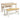 Chicago Oak White Dining Table & 2 White Benches Dining Room Furniture