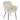 Alisha Pair of Fabric Dining Chairs Natural | Mid-Century Modern | Black Legs