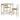 Chicago Oak White Bar Table & 2 Oak White Chairs