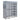 Covered Triple Wardrobe with Storage - Grey
