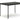 Stella Metal 6 Seater Dining Table - Black