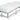 Platform Single Metal Bed Frame - White