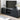 Panama 2 Door TV Unit Black | Fits up to 55 inch TV | Wood Effect Open Shelving