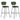 Ariana Pair of Velvet Bar Stools Green Stylish and Functional Seating