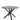 Chopstick 120cm Round Dining Table Black | Glass Top | 4 Seater