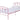 Hearts Single Metal Bed Frame - Pink