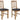 Pair of Solid Oak Dining Chairs Comfortable Seating for Kitchen