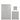 Atlanta 3 Piece Package 3 Door Wardrobe Chest Bedside - Grey Oak Bedroom Set