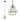 Borough Wharf Baden 1-Light Geometric Pendant - Finish Chrome Shade Chrome