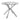 Alice 4 Seater Dining Table - Chrome