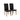Pair of Midback Dining Chairs Black Stylish and Comfortable Seating