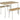 Bolitzo Oak Dining Table & 2 White Benches