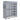 Covered Triple Wardrobe with Storage - Grey