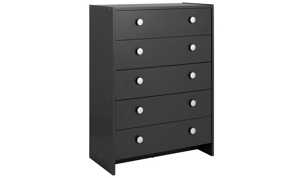 Seville 5 Drawer Chest Anthracite Storage Organiser Bedroom Furniture