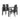 Lido Glass Black Dining Table & 4 Black Chairs