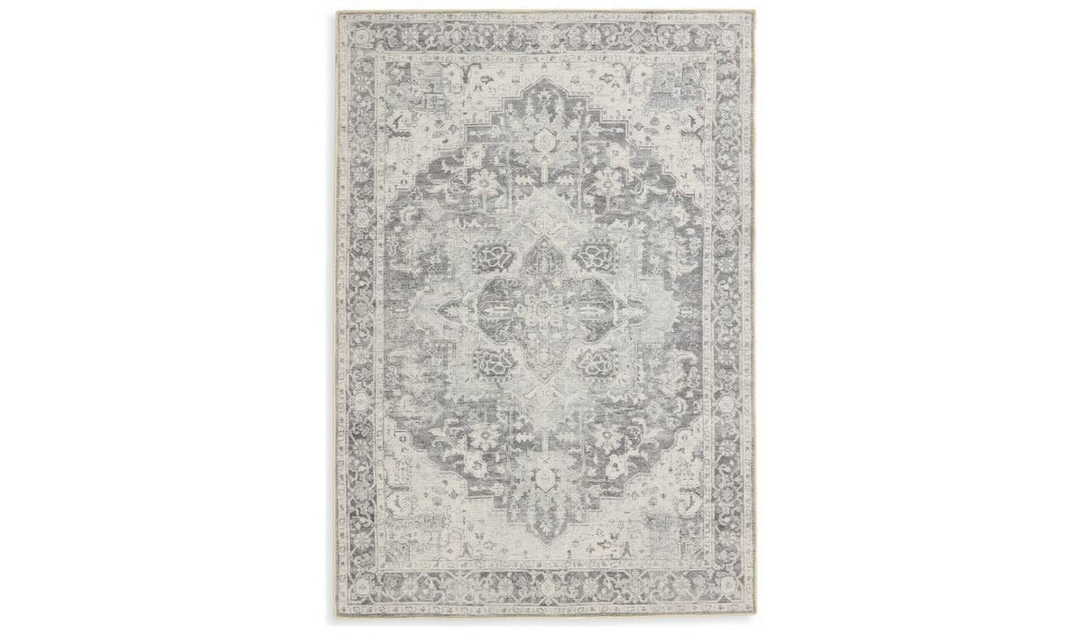 Vintage Effect Flatweave Rug 120x170cm Distressed Living Room Floor