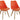 Habitat Jerry Pair of Dining Chair Orange Stylish and Comfortable Seating