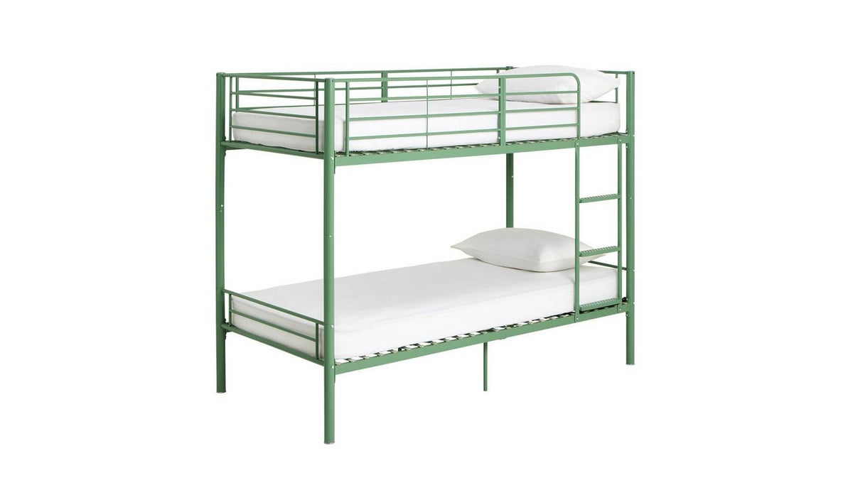 Mason Single Metal Bunk Bed Sage Green Bedroom Furniture
