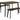 Railo Walnut Dining Table & 2 Walnut Benches
