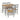 Chicago Oak Grey Dining Table & 4 Oak Grey Chairs Dining Room Furniture