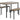 Bolitzo Oak Dining Table & 2 Black Benches
