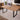 Nikomedes 180 cm Dining Table Dark Oak & Black Metal Durable and Modern Kitchen