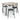 Habitat Zayn Wood Effect Dining Table & 4 Black Chairs