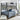 Domino Metal Trio Bunk Bed Frame Black Sleek and Space-Saving Bedroom Furniture
