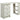 Malibu 3 Drawer Office Desk - Light Grey