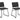 Habitat Loft Living Pair of Faux Leather Dining Chairs-Black