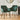 Alisha Pair of Fabric Dining Chairs Green FAST DELIVERY TOP SELLER