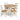 Chicago Round Cream Oak Dining Table & 4 Chairs Dining Room Furniture
