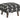 Habitat x Scion Lohko Fabric Footstool Black & White Stylish Furniture