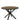 Oslo 120 cm Round Dining Table Oak & Black Modern Dining Room Furniture