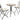 Genoa 2 Seater Metal Garden Bistro Set - Black
