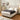 Jasper Lift Up Storage Double Bed Ivory | Winged Headboard | Ottoman Base