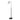 Habitat Coleman Glass Shade Metal Floor Lamp - Matte Black