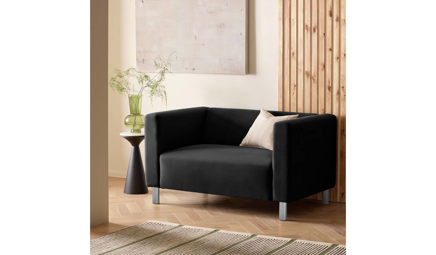 Moda Faux Leather 2 Seater Sofa Comfortable Lounge Compact