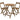 2 Seater Folding Wooden Garden Bistro Set - Brown
