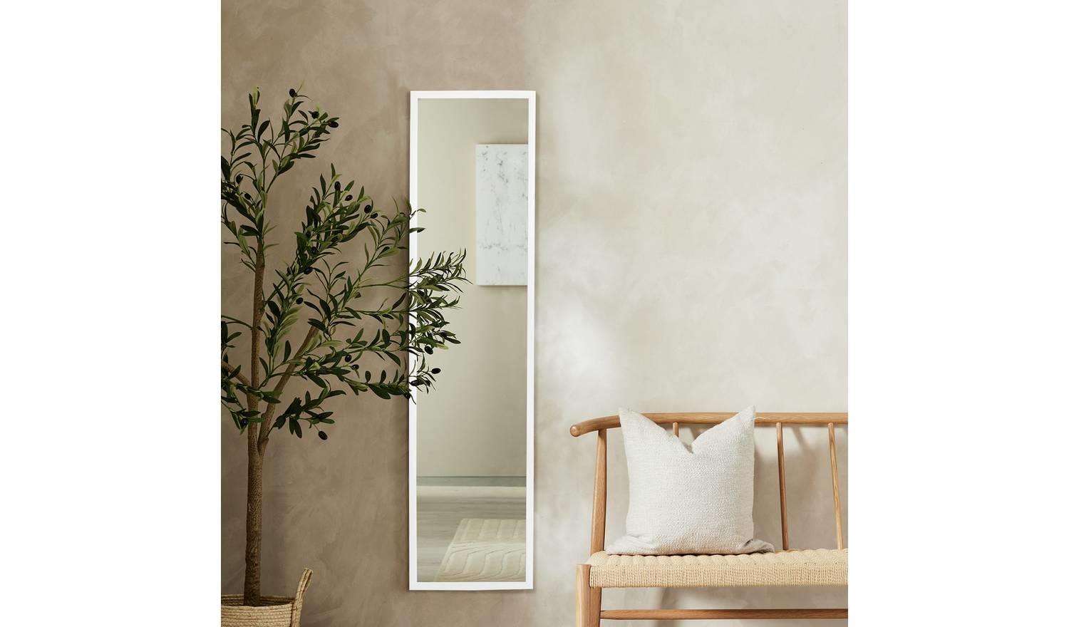 Essentials Full Length Wall Mirror 120x30cm Easy Installation UK