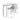 Lido Grey Bar Table & 2 Grey Chairs For Small Spaces UK