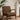 Howorth Cord Fabric Chair TAUPE Curved Arms Accent Living Room
