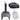 Black Painted Wood Pellet Pizza Oven With Paddle Cover Outdoor Garden