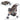 PawHut Dog Stroller Pushchair Oxford Cloth 3-Wheel Pram Suitable for Small Pets